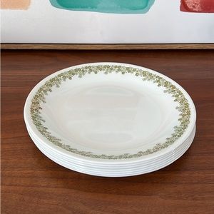 Set of 8 Vintage Crazy Daisy Dinner Plates